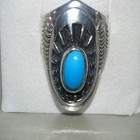 Signed Ben Nighthorse Sterling Turquoise Ring Size 9 — photo 1