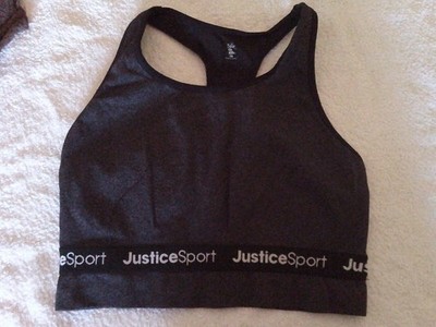 JUSTICE SPORT Damen Sport Gym Lauf BH Top Euro 38 UK10 USA 6