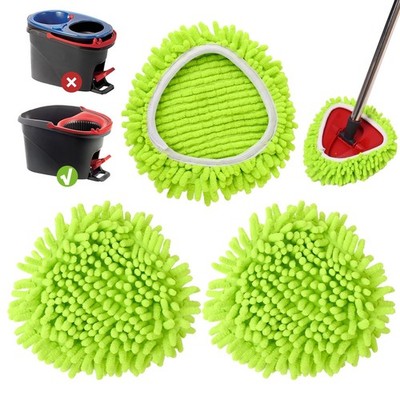 3 Pack Chenille Mop Head Replacements: Compatible with Ocedar Easywring 1 Tan...