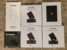NEW Crypto Cold Wallet Lot: ELLIPAL X Card (3x), Trezor Model One, Loki Titanium