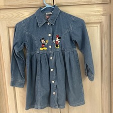 Vintage Disney Store 100 Cotton denim Dress Size 6