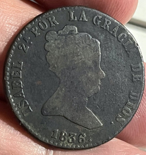 Cincin19"ISABEL 2ªEscasos 8 Mrvds 1836 SEGOVIA