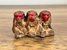 VINTAGE 3 Wise Monkeys See Hear Speak No Evil...