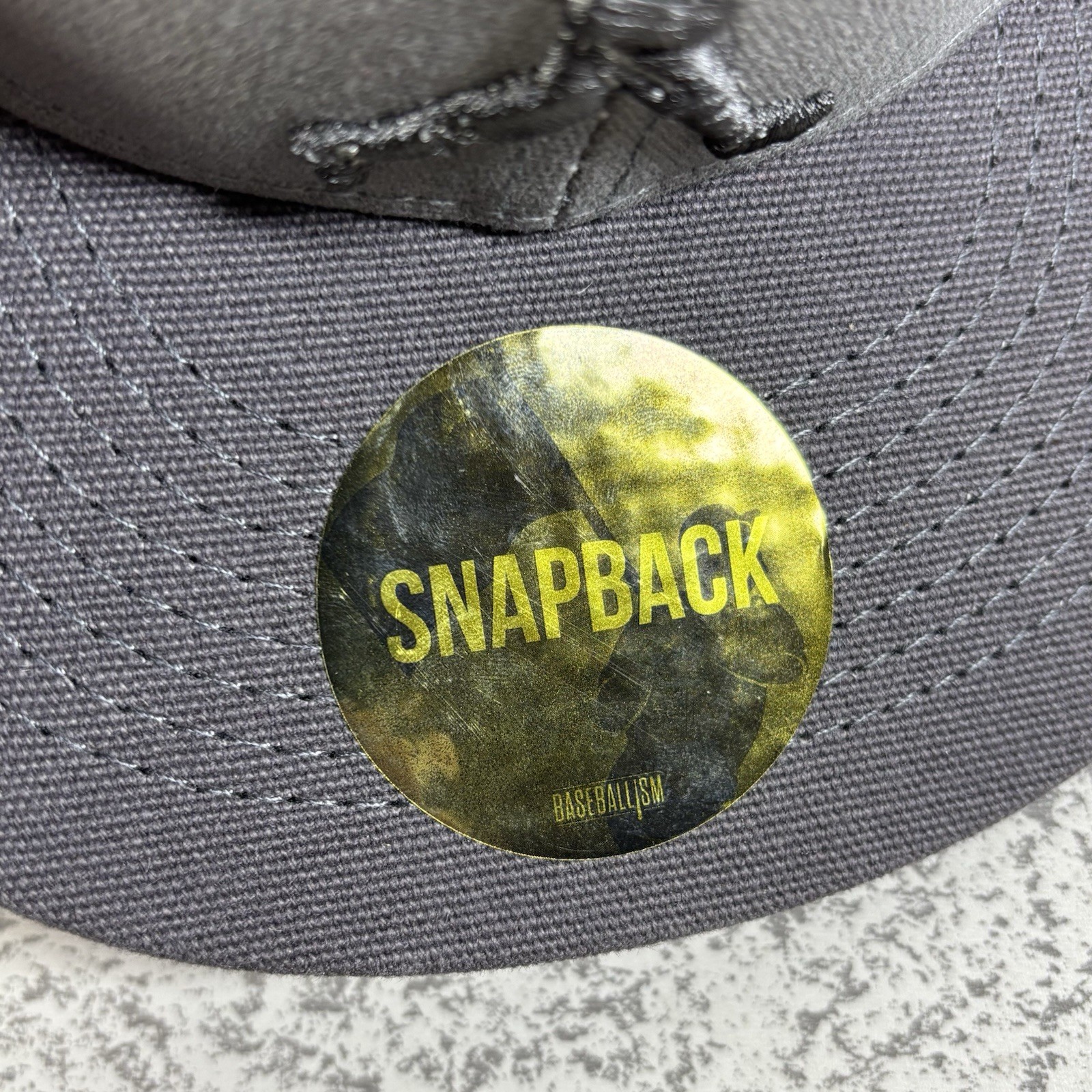 Baseballism Hat Cap Adjustable Snapback Gray Flag… - image 2