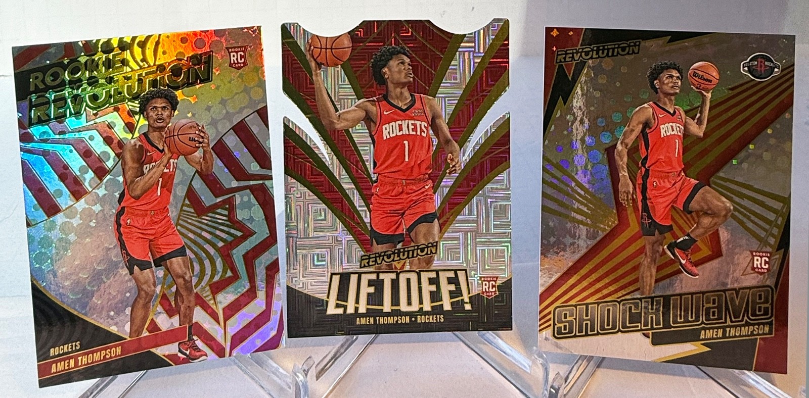 3 2023 Revolution Amen Thompson Rookie: Liftoff (Levels), Shock Wave, Rookie Rev