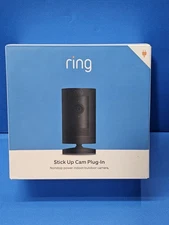 Ring Stick Up Cam Plug-In | Weather-Resistant Outdoor Camera - Black