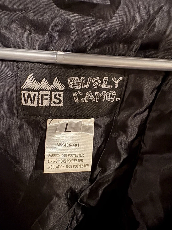 Chaqueta para hombre WFS cremallera completa roble musgo camuflaje aislante capucha extraíble talla grande Foto 4 de 4