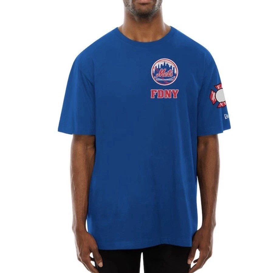 New Era New York Mets FDNY Exclusive Embroidered Patch Blue Tee Shirt 3XL NYPD - Image 4 of 4