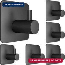 Honmein 6 Pcs Adhesive Wall Hooks for Hanging - Waterproof Shower Hooks  Heavy