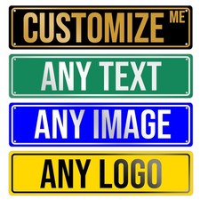 Generic Custom Aluminum Sign, Personalized Metal Signs with Text Logo Photo 