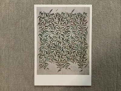 1 Kunst Postkarte,  Morris & Co, Weidenzweige, Dekormuster, Blätter,  Neu