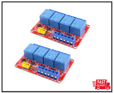 2Pcs DC 24V Relay Module 4 Channel Relay Board Shield with Optocoupler Isolation