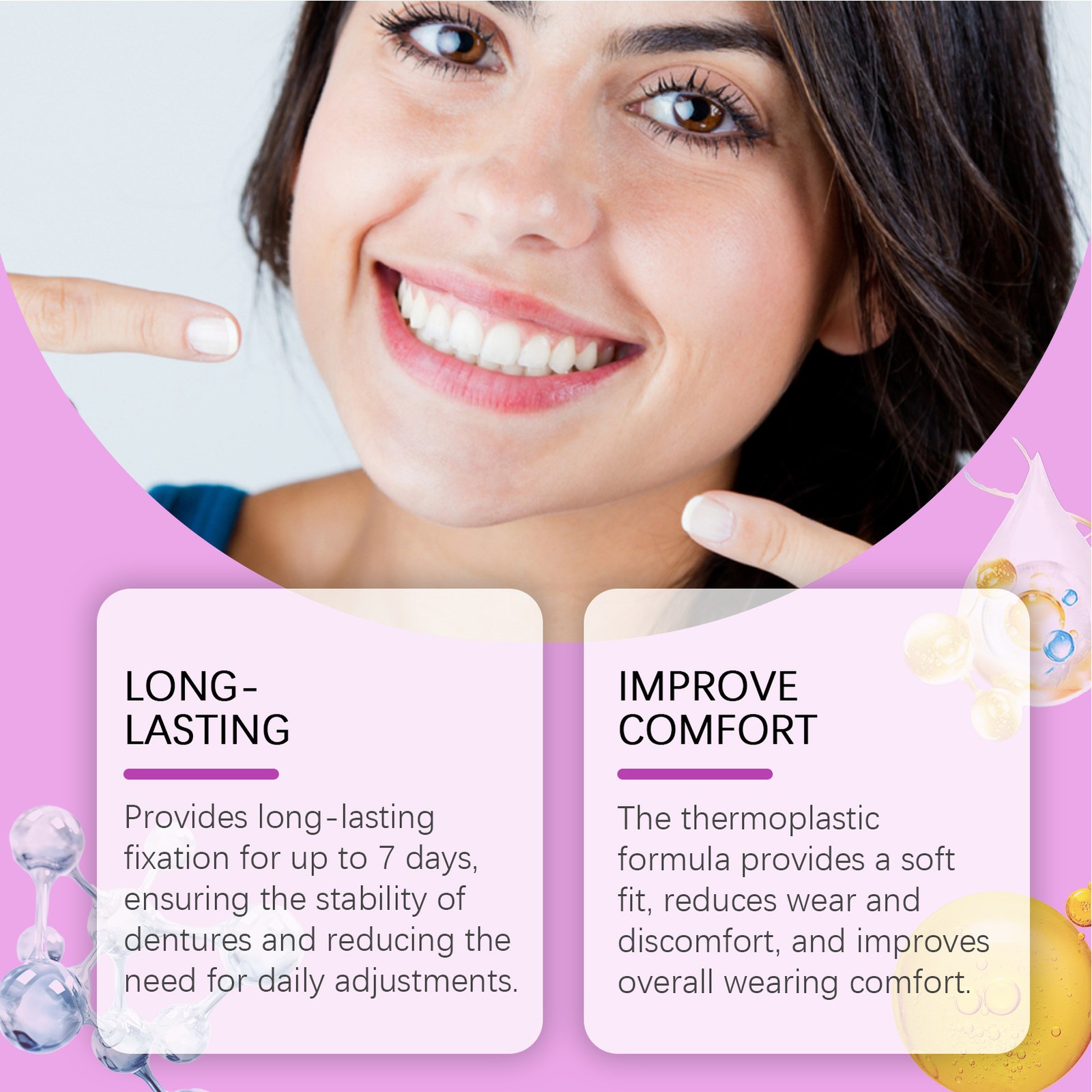 Denture Adhesive Max Hold Thermoplastic Denture Cushion Repair Glue Sealant 20g