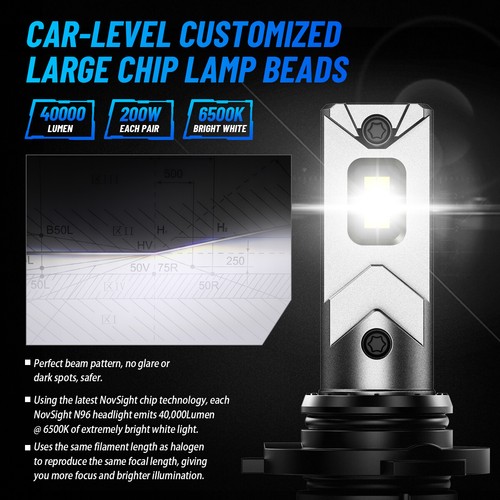 9005 9006 Kit Faros LED Combo Bombillas 6500K Alto Bajo Haz Súper Blanco Brillante - Imagen 4 de 10