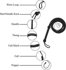 Genuine Cowhide Leather Bullwhip 06 Feet Long 12 Plait Handmade Leather Bullwhip