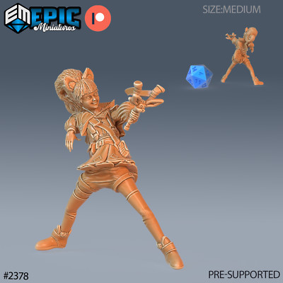 Squirrel Girl C | Epic Miniatures | RPG Wargaming 3D Printed Miniature