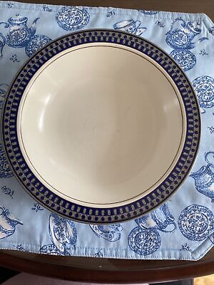 Mikasa Potter's Touch CB009 AZTEC BLUE Rimmed Soup/Cereal Bowls 8 1/4 in.
