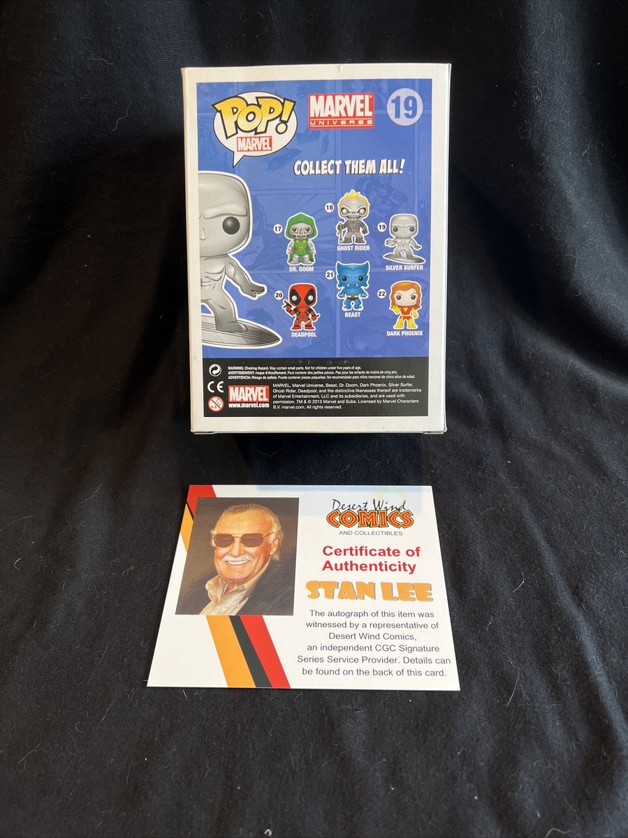 Stan Lee Signed Funko Pop Vinyl Figure Silver Surfer #19 Retired