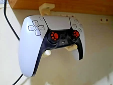 (Black) PS5 or PS3 Under Desk Vertical Mount Controller Holder