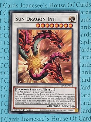 Sun Dragon Inti LDS3-EN052 Yu-Gi-Oh Card 1st Edition New | eBay UK