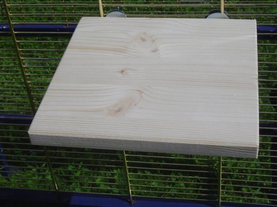 pipano Sitzbrett 20 x 20 cm für Vogelkäfig, Schlafplatz, Wellensittich, SB2020