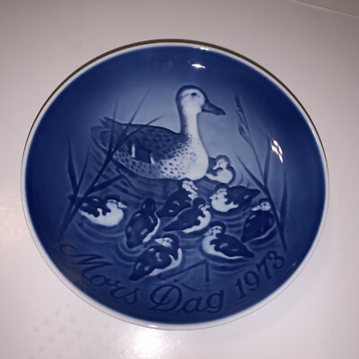   Mors Dag 1973 プレート5枚セット Mother's Day, Mors Dag, 1973, B&G Ceramic Blue Plate Copenhagen