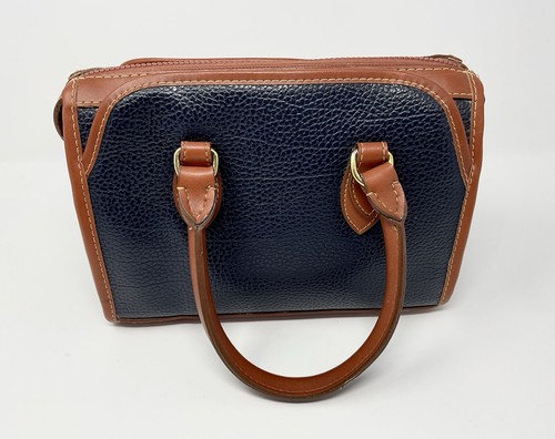 Vintage Dooney & Bourke All Weather Leather Purse Handbag Black Brown - Picture 4 of 6