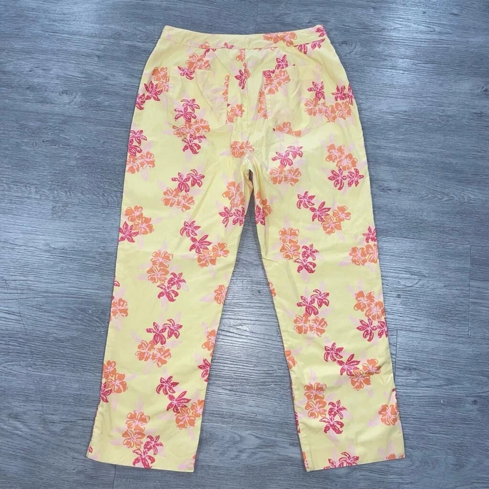 Pantalones recortados florales tropicales forrados pierna recta algodón Lilly Pulitzer para mujer 4 Foto 3 de 4