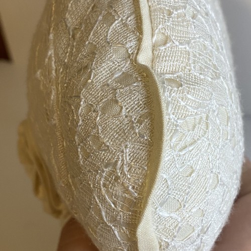 Victorian Heart Shape Pillow Lace Covered with a Rose Bridal Shabby Chic - Picture 16 of 21