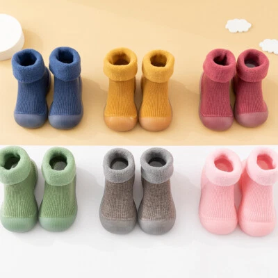 Neu Baby Kleinkind Anti-Rutsch Winter Stiefel Baumwolle Socken Schuhe HOT DE