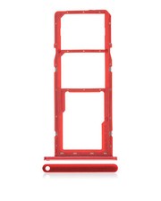 Replacement Dual Sim Card Tray Compatible For Samsung Galaxy A01 A015 / 2020 Red