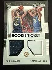 2021-22 Panini Contenders - Rookie Ticket Dual Swatches #RT2-IND Isaiah Jackson,