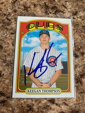 Keegan Thompson Signed 2021 Topps Heritage Rc Chicago Cubs # 588