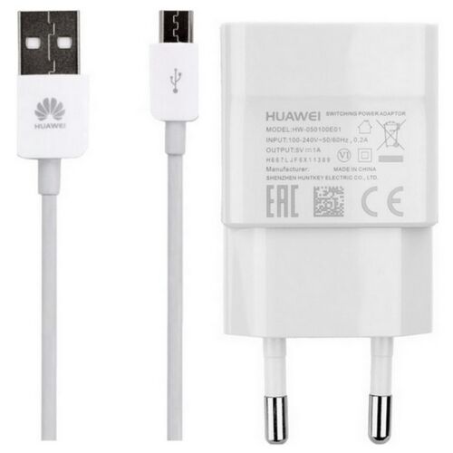 HUAWEI CARICABATTERIE ORIGINALE HW-050100E01 CON CAVO PER ASCEND G330 G350 G500 - Foto 2 di 3