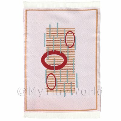 Puppenstube Art Deco kleiner rechteckiger Teppich / Rug