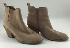 Euro Soft by Sofft Shoes Womens 7.5 Light Brown Tan Side Zip Ankle Booties