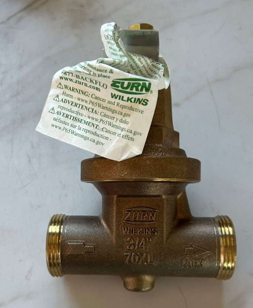 Zurn 3/4" 70XLDU Pressure Reducing Valve UPC 612052076461