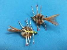FLY FISHING FLIES - Tan/Brown Classic MERKIN CRAB size #4 (6 pcs.)