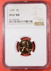 1957 Lincoln Wheat Cent "NGC PF67 RD" *Free S/H After 1st Item*