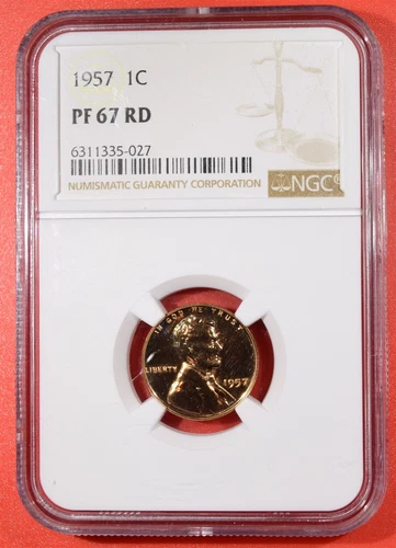 1957 Lincoln Wheat Cent "NGC PF67 RD" *Free S/H After 1st Item*