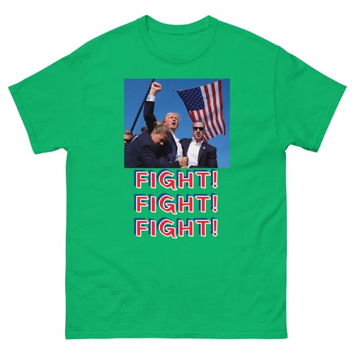 FIGHT! Fight! Fight! Unisex Classic Tee Trump Fist Iconic Photo Historical Event - Picture 15 of 16