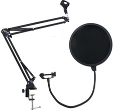 keepdrum NB35 Gelenkarm Mikrofonstativ + Popschutz Popfilter EMH