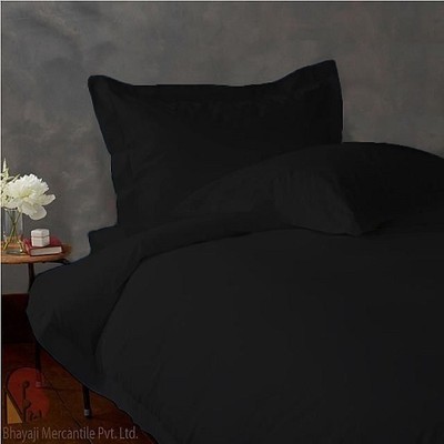 800 TC EGYPTIAN COTTON COMPLETE BEDDING COLLECTION 3 PCs DUVET SET BLACK COLOR