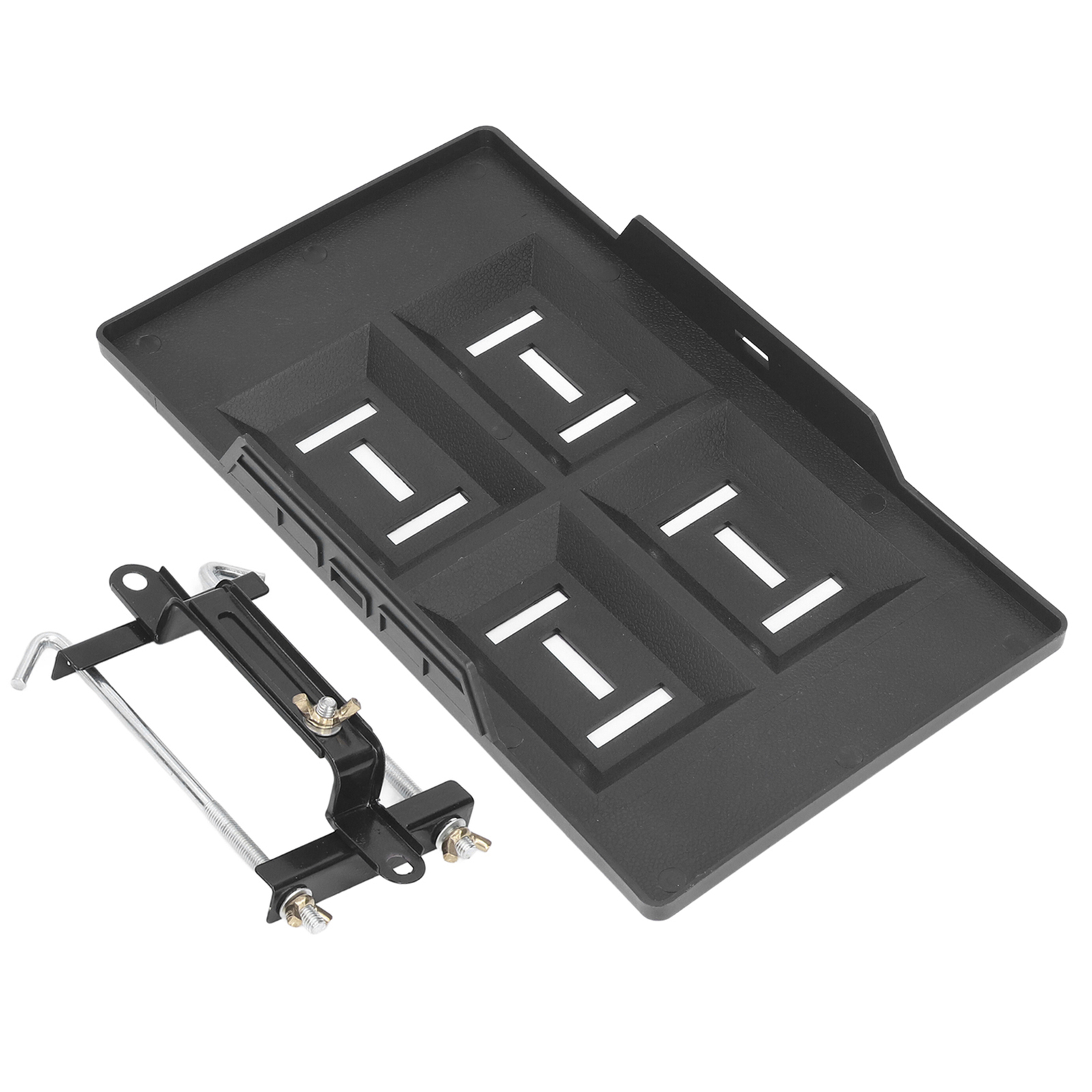 Car Battery Hold Down Tray Bracket Kit Height Black Sturdy Steady