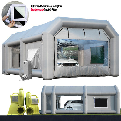 Sewinfla 26X15X10Ft Inflatable Paint Booth  with Air Draft Device Patent Applied