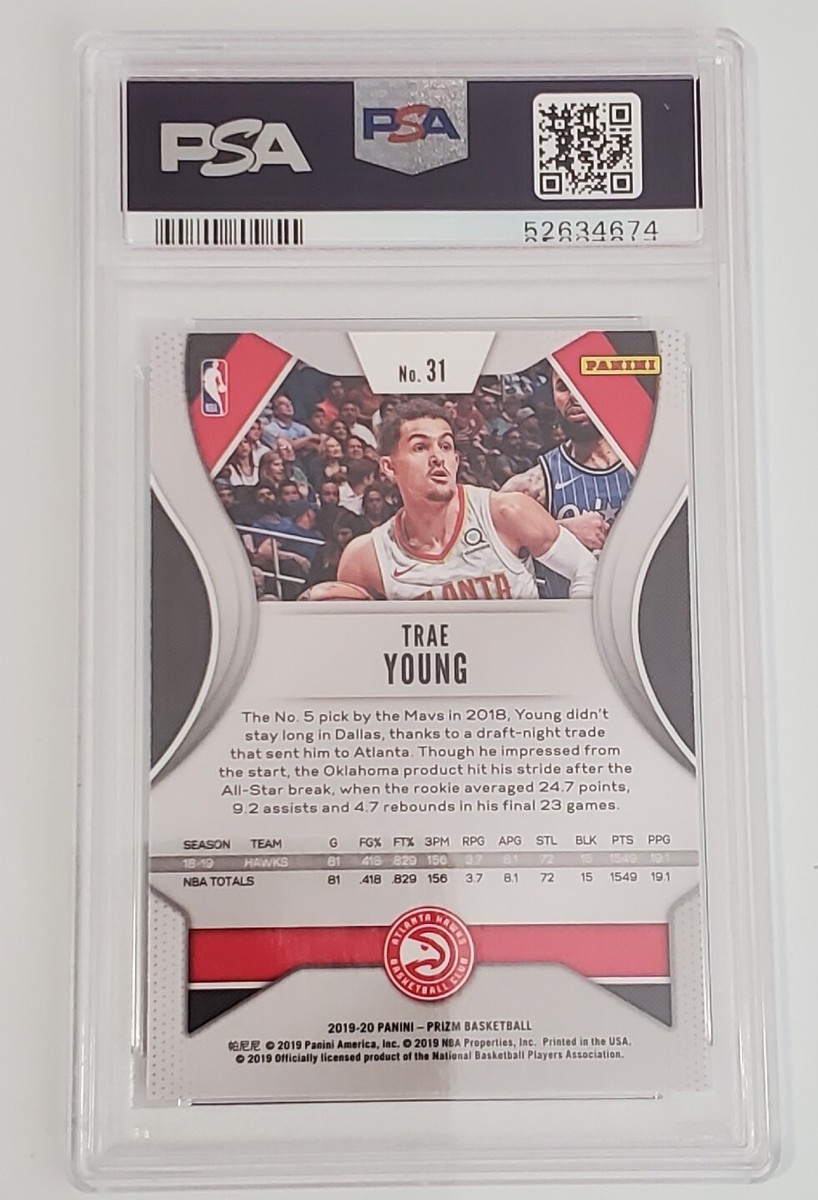 Trae Young 2019 Prizm Base Basketball Card #31 PSA 10 Gem Mint