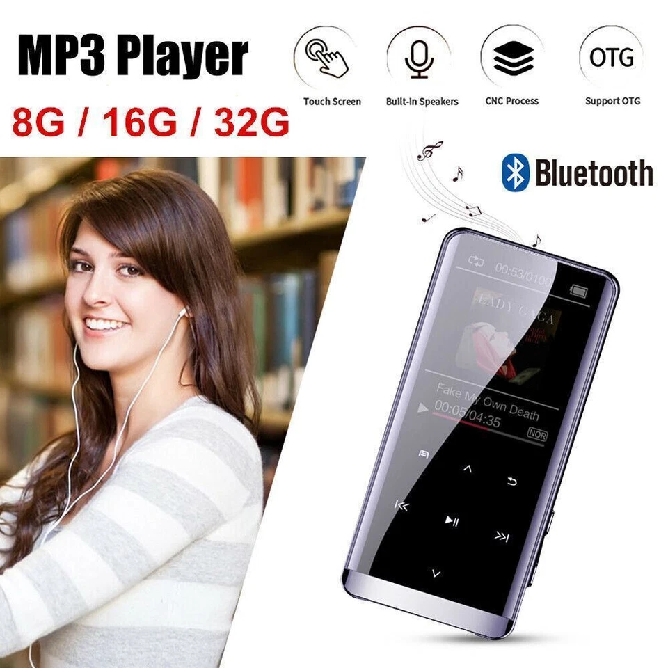 Bluetooth MP3 Player MP4 Media FM Radio Recorder HIFI Sport Music Speakers US - Image 2 of 4
