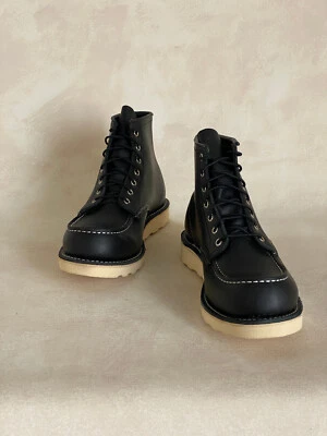 Size 10D / 43EU Red Wing 8130 Moc Toe Black Boots Made in USA (Second) - Imagen 1 de 4