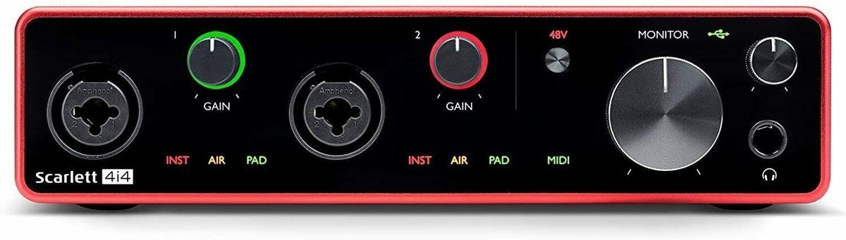 Focusrite Scarlett 4i4 3rd Gen USB Audio Recording Interface BRAND