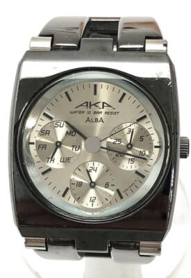 Alba AKA V33J-6B90 Quartz Watch 18693610 Silver Battery Replaced